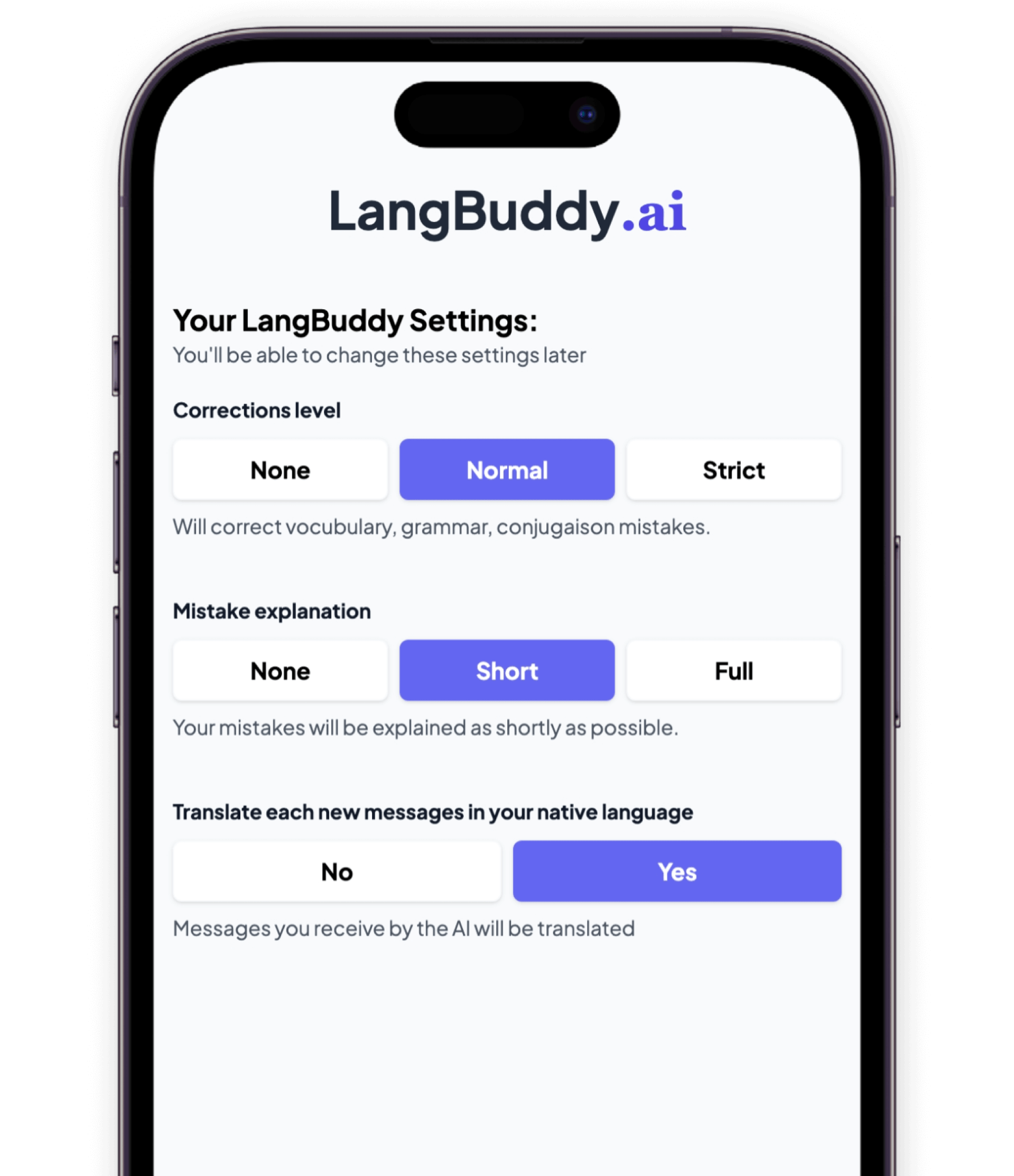 Customer profile user interface